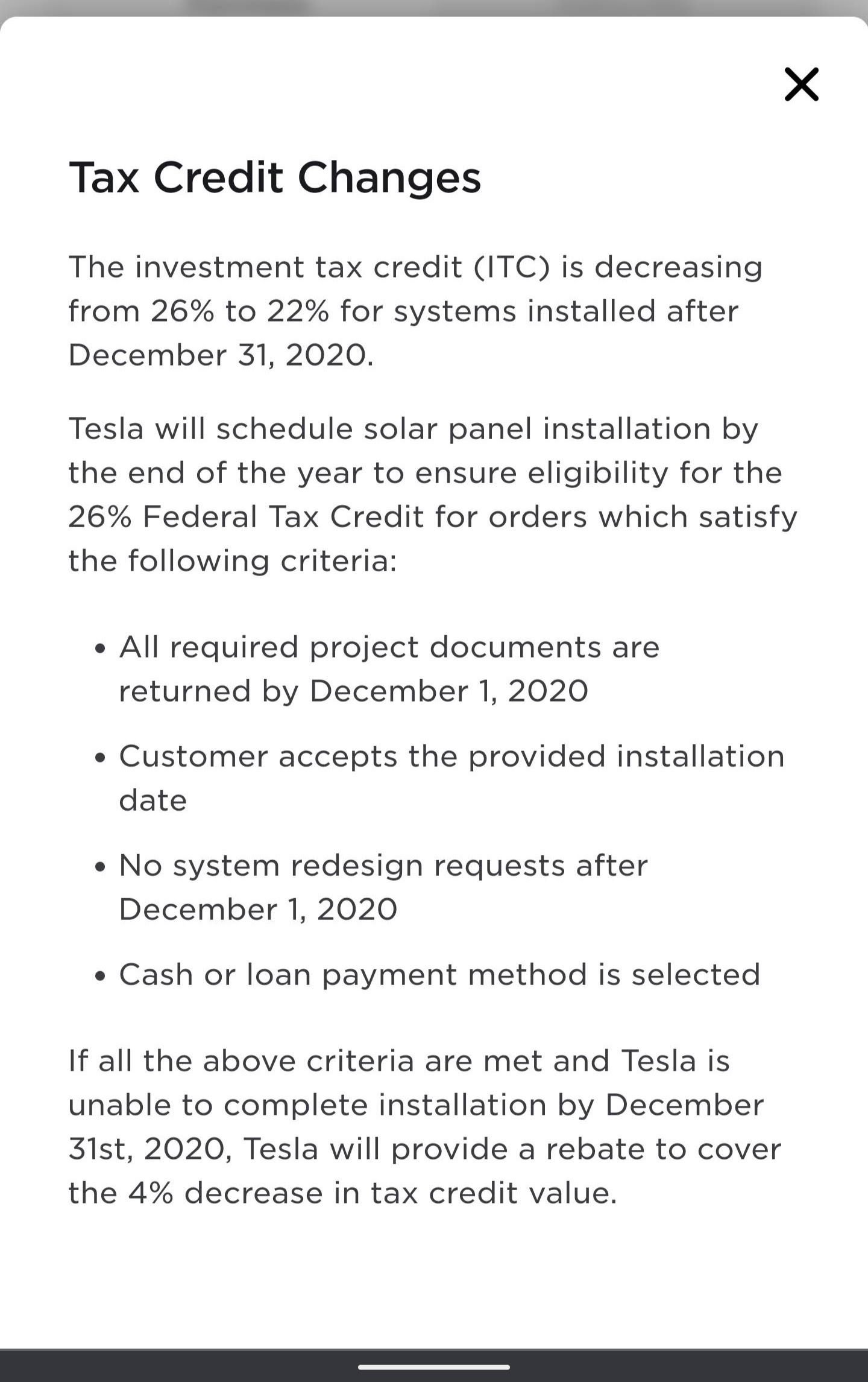 Tesla ITC Notice